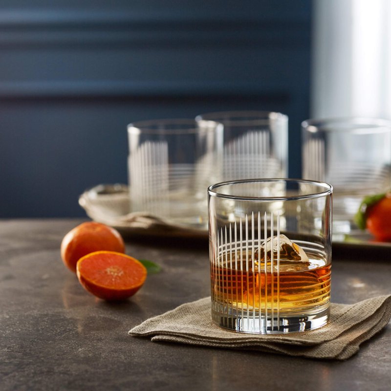 Libbey Cut Cocktails Passage Rocks Glasses, 11 - ounce, Set of 4 - FCHF CITY