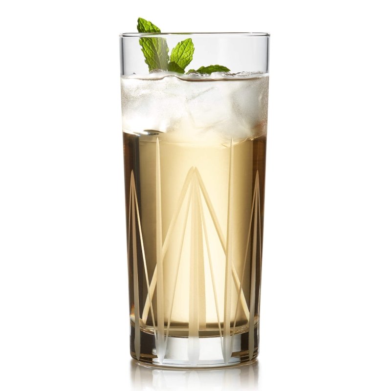Libbey Cut Cocktails Structure Tumbler Glasses, 15.75 - ounce, Set of 4 - FCHF CITY