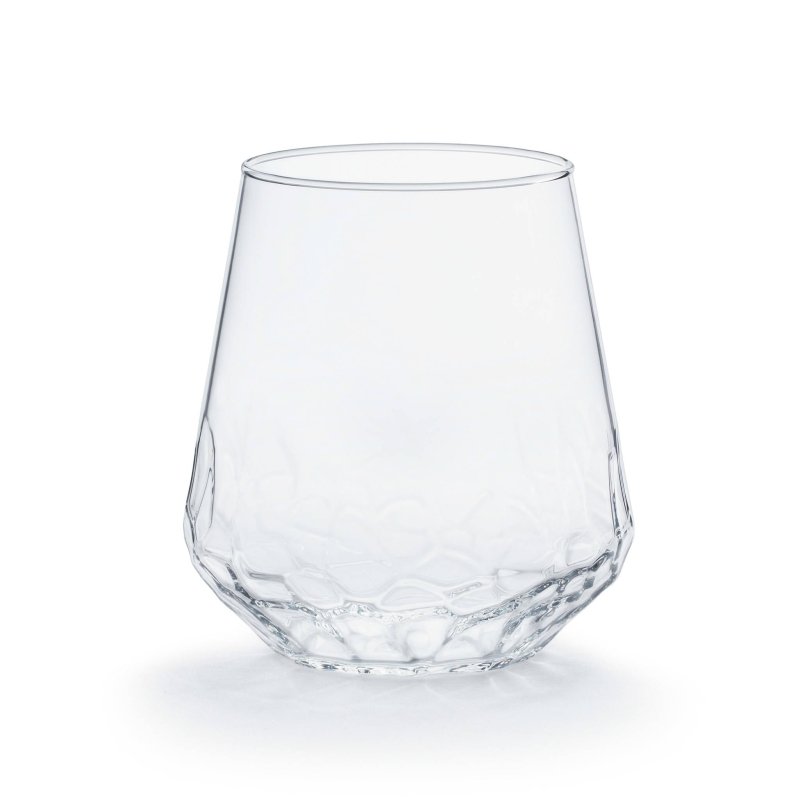 Libbey Hammered Base All - Purpose Stemless Wine Glass, 17.75 - ounce, Set of 8 - FCHF CITY