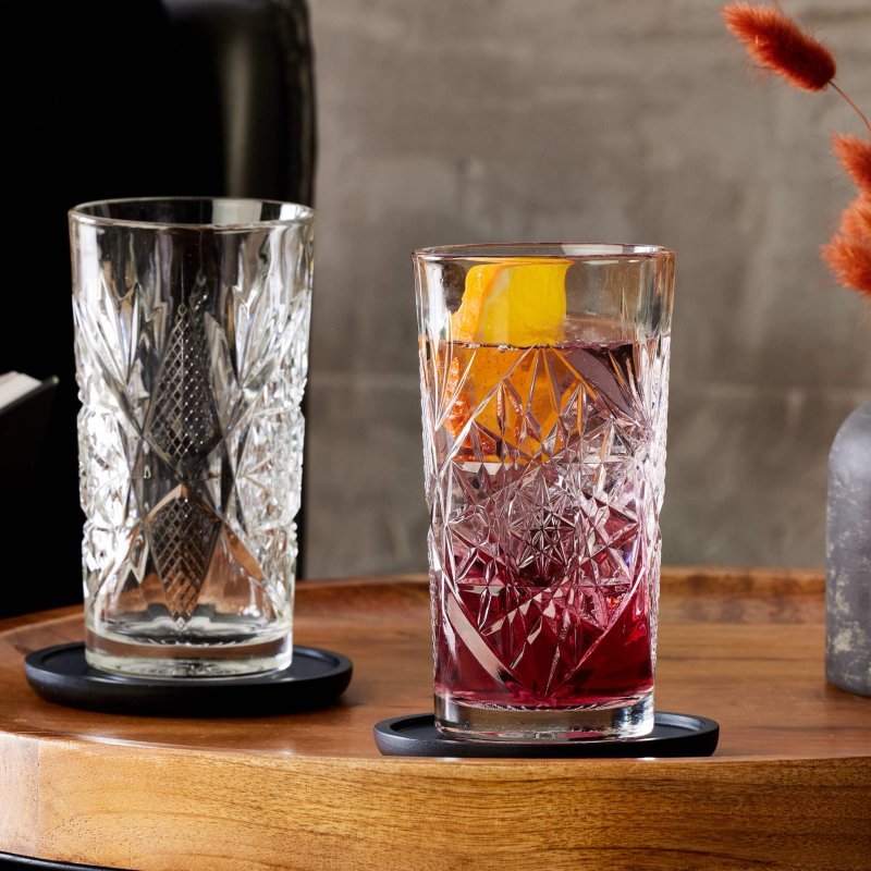 Libbey Hobstar Cooler Glasses, 16 - ounce, Set of 4 - FCHF CITY