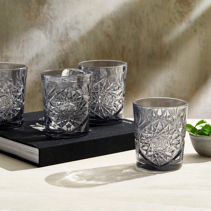 Libbey Hobstar Double Old Fashioned Glasses, 12 - ounce, Set of 4 - FCHF CITY
