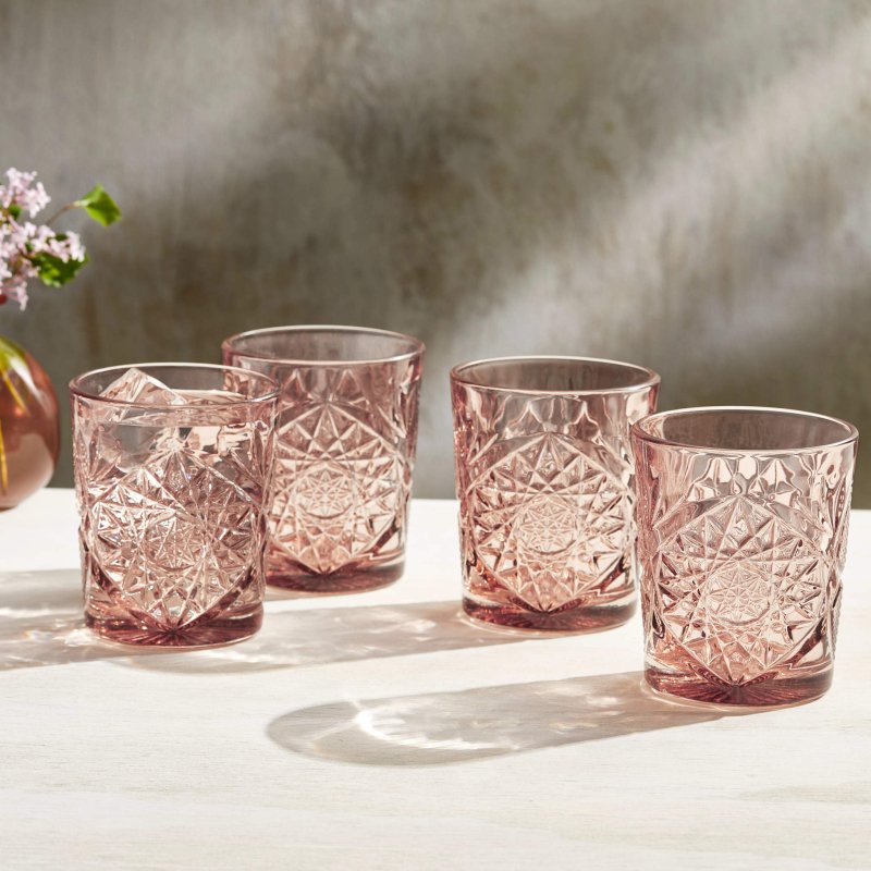 Libbey Hobstar Double Old Fashioned Glasses, 12 - ounce, Set of 4 - FCHF CITY