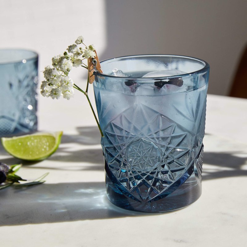 Libbey Hobstar Double Old Fashioned Glasses, 12 - ounce, Set of 4 - FCHF CITY