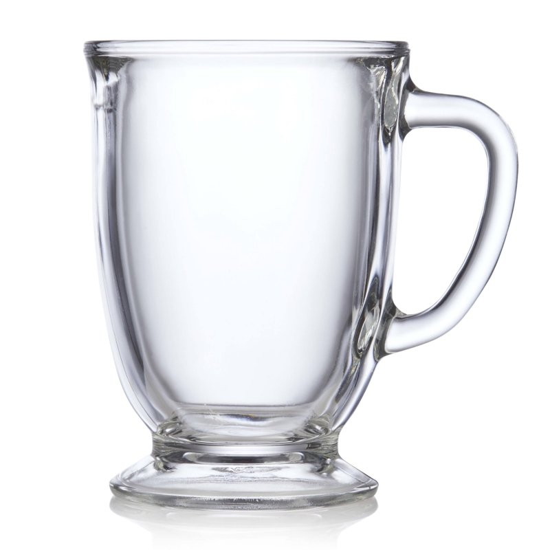 Libbey Kona Glass Coffee Mugs, 16 - ounce, Set of 6 - FCHF CITY