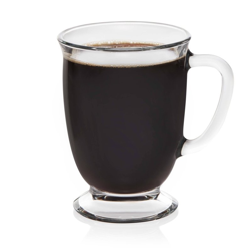 Libbey Kona Glass Coffee Mugs, 16 - ounce, Set of 6 - FCHF CITY