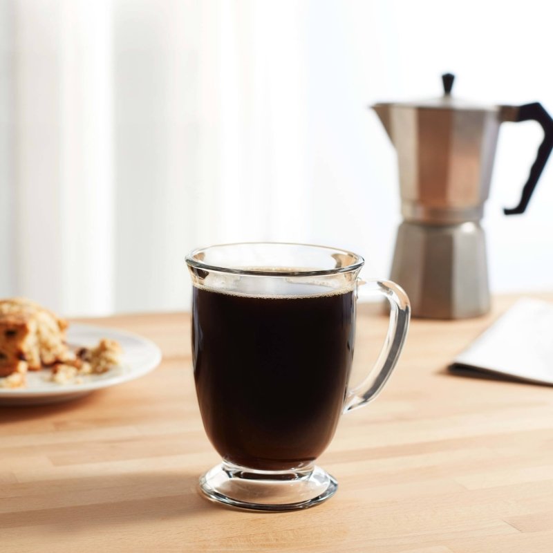 Libbey Kona Glass Coffee Mugs, 16 - ounce, Set of 6 - FCHF CITY