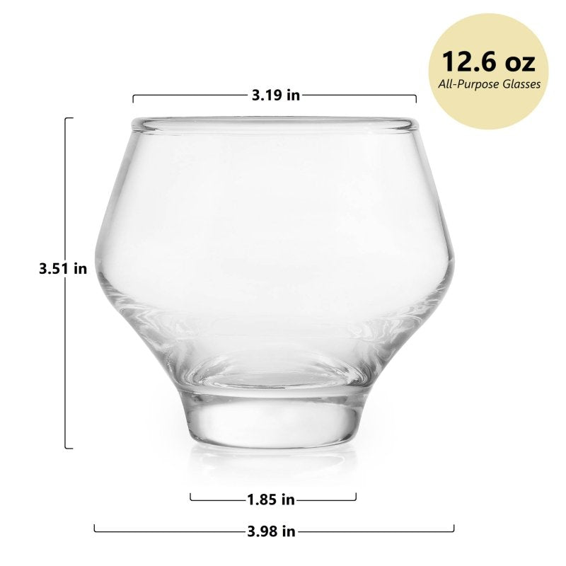 Libbey Mezcal All Purpose Stemless Stackable Spirits Glasses, 12.6 - ounce, Set of 4 - FCHF CITY