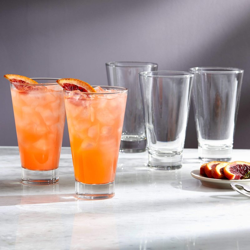 Libbey Modern Bar Essentials Tumbler Glasses, 14 - ounce, Set of 6 - FCHF CITY