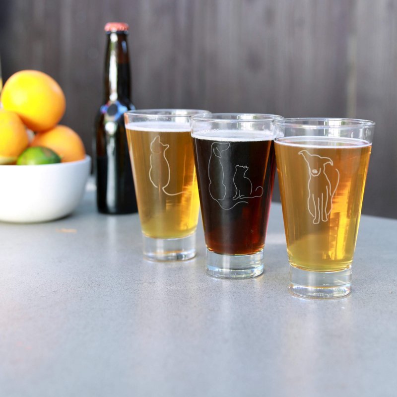 Libbey Modern Pets Arlo Tumbler Drinking Glasses, 14 ounce, Set of 4 - FCHF CITY