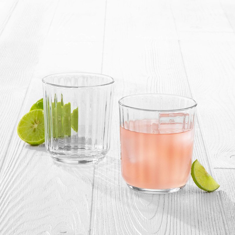 Libbey Paneled Double Old Fashioned Rocks Glasses, 11.2 - ounce, Set of 6 - FCHF CITY