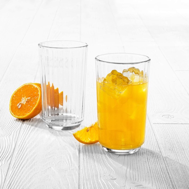 Libbey Paneled Tumbler Drinking Glasses, 17 ounce, Set of 6 - FCHF CITY