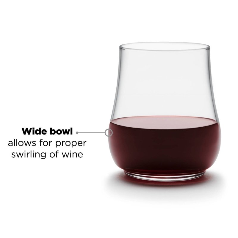Libbey Perfect For Everything Stackable Stemless Glasses, 17 - ounce, Set of 6 - FCHF CITY