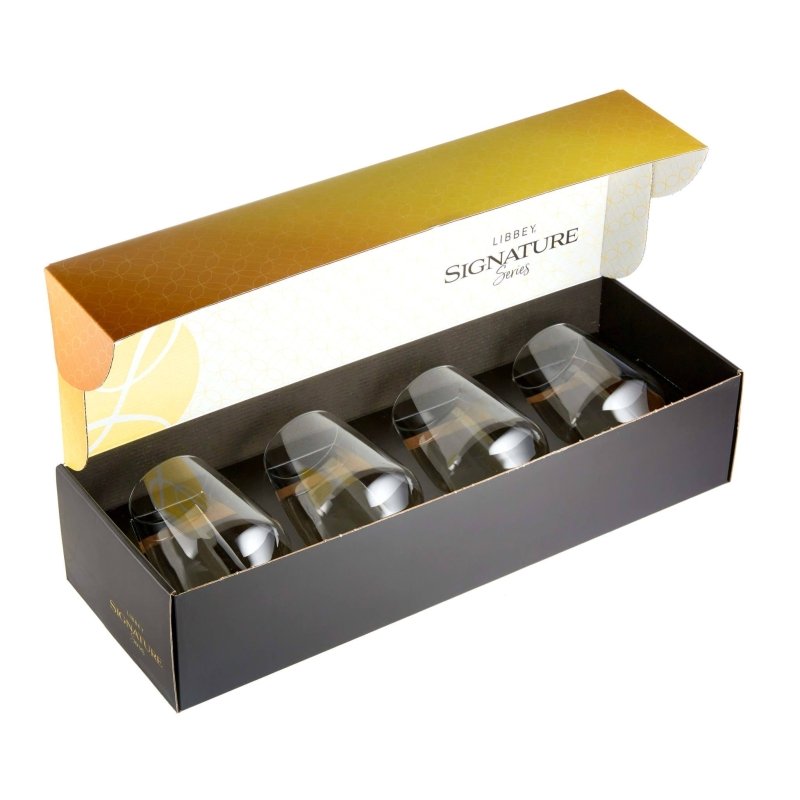 Libbey Signature Greenwich Stemless Wine Gift Set of 4, 18 - ounce - FCHF CITY