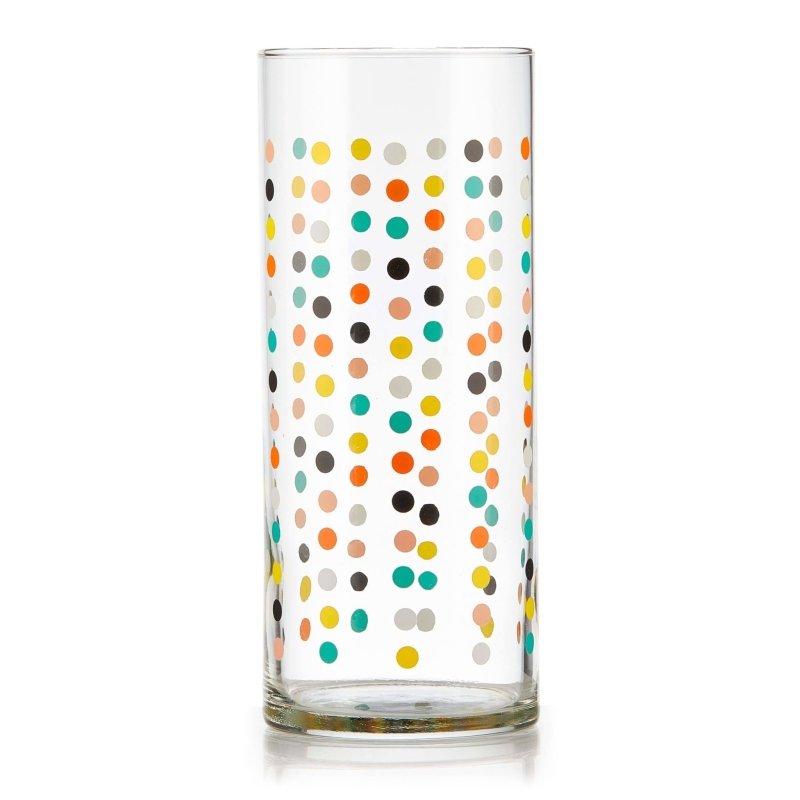 Libbey Vintage Flower Power Party Dots Cooler Glasses, 16 - ounce, Set of 4 - FCHF CITY