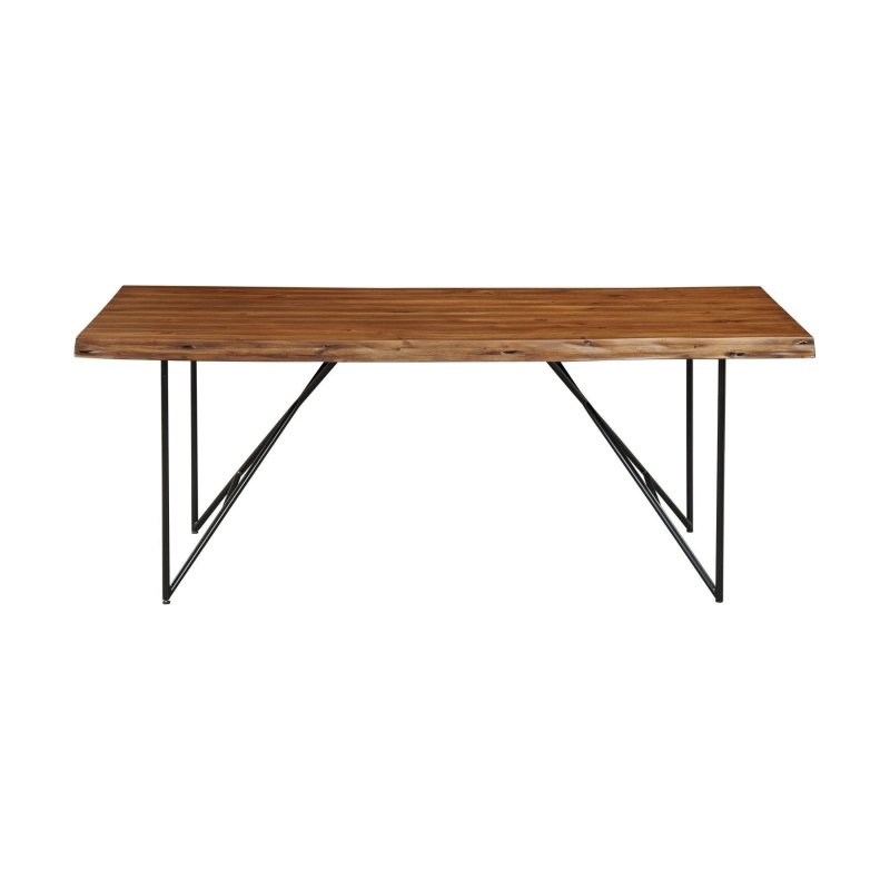 Live Edge Dining Table, Light Walnut - FCHF CITY