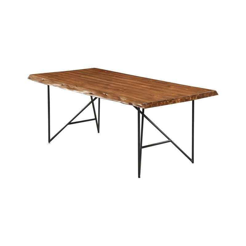Live Edge Dining Table, Light Walnut - FCHF CITY