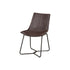 Live Edge Leather Chairs, Dark Brown - FCHF CITY