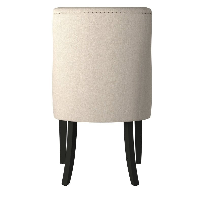 Live Edge Parson Chairs, Cream/Black - FCHF CITY