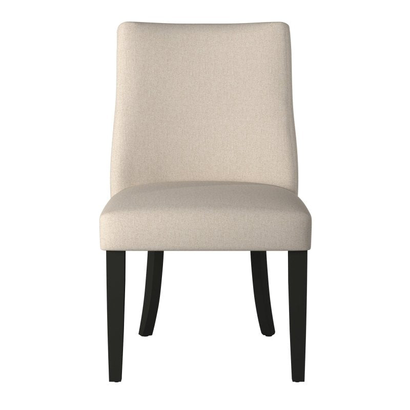 Live Edge Parson Chairs, Cream/Black - FCHF CITY