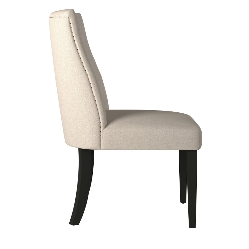 Live Edge Parson Chairs, Cream/Black - FCHF CITY