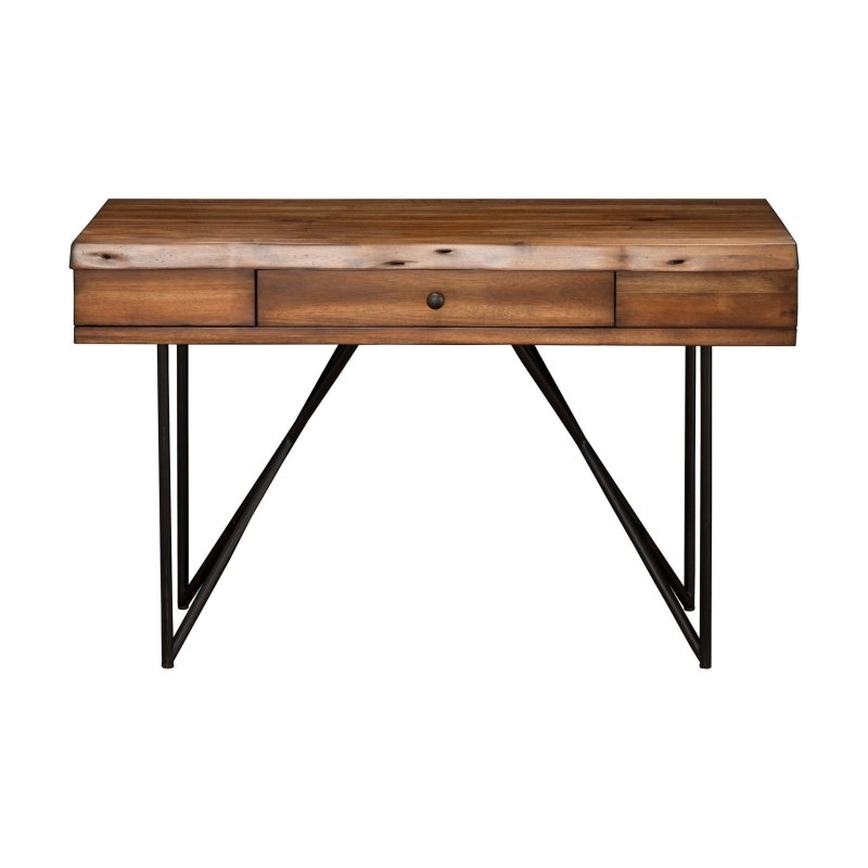 Live Edge Writing Desk, Light Walnut - FCHF CITY