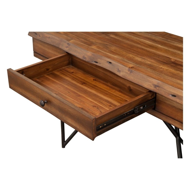 Live Edge Writing Desk, Light Walnut - FCHF CITY