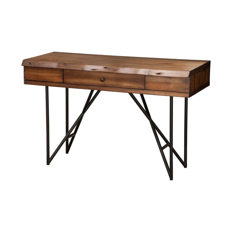 Live Edge Writing Desk, Light Walnut - FCHF CITY