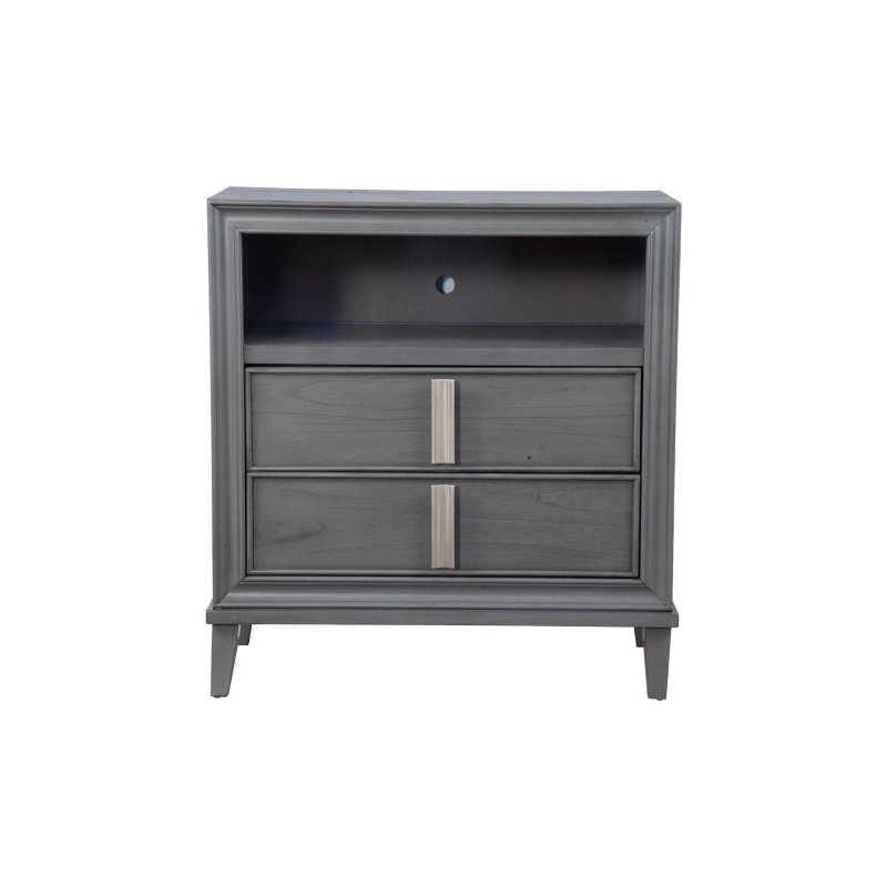 Lorraine Media Chest, Dark Grey - FCHF CITY