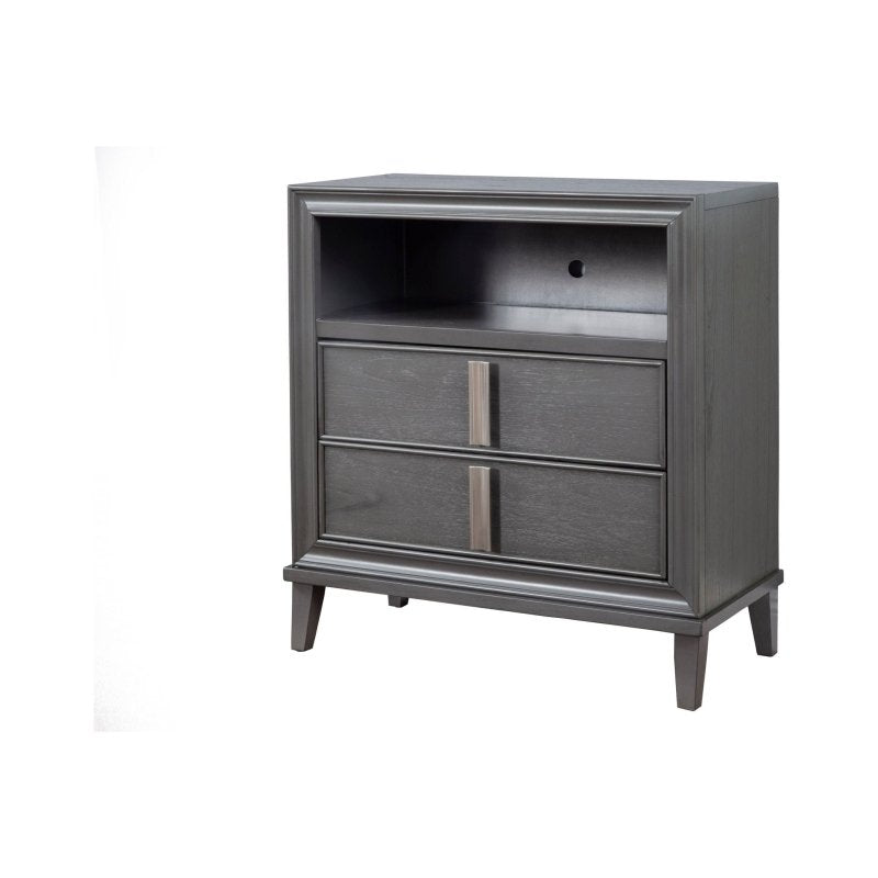 Lorraine Media Chest, Dark Grey - FCHF CITY