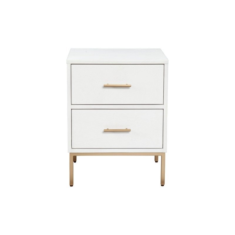 Madelyn Two Drawer Nightstand, White - FCHF CITY