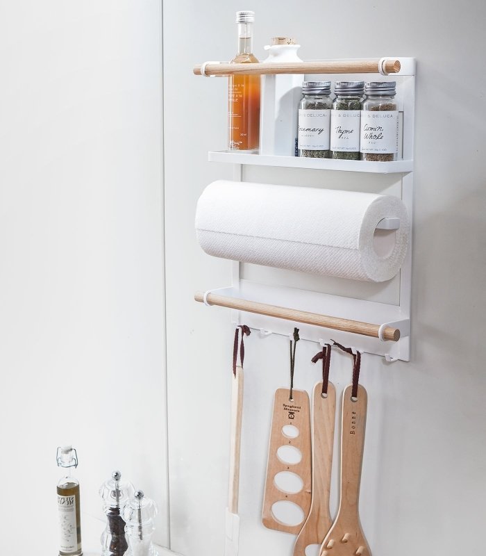 Magnetic Kitchen Organizer - Steel + Wood - FCHF CITY