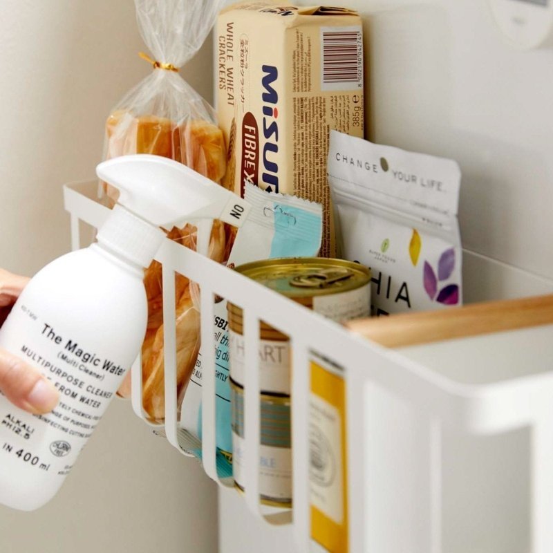 Magnetic Storage Basket - Steel + Wood - FCHF CITY