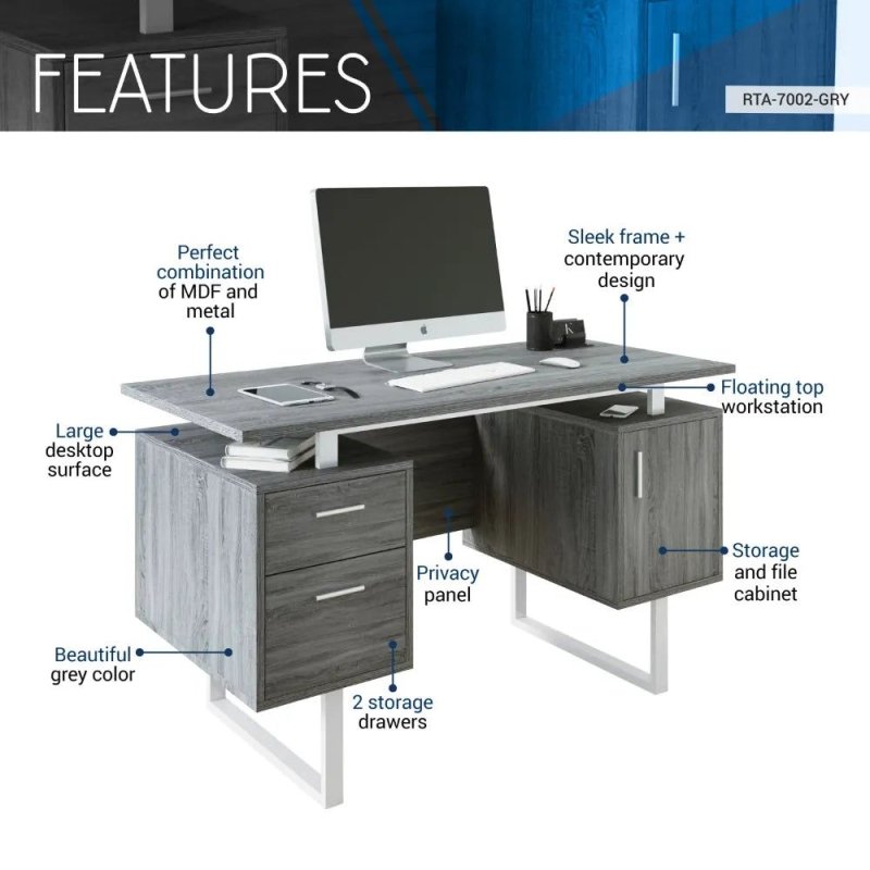Malaga Modern Office Desk - FCHF CITY