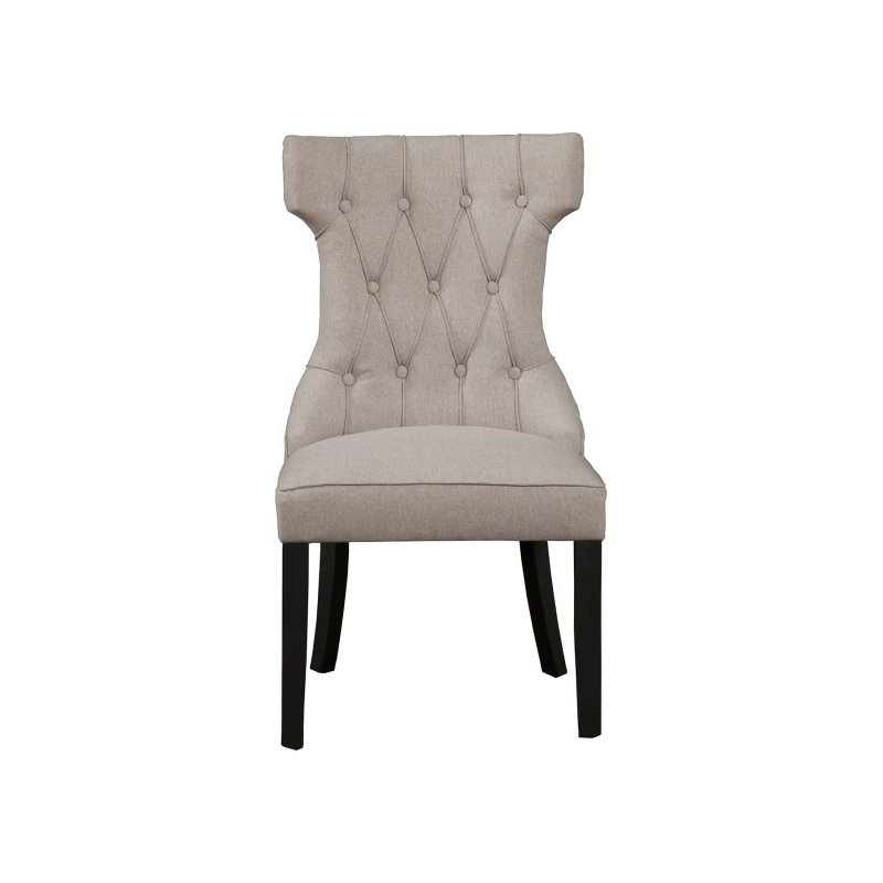 Manchester Upholstered Side Chairs, Light Grey/Black - FCHF CITY