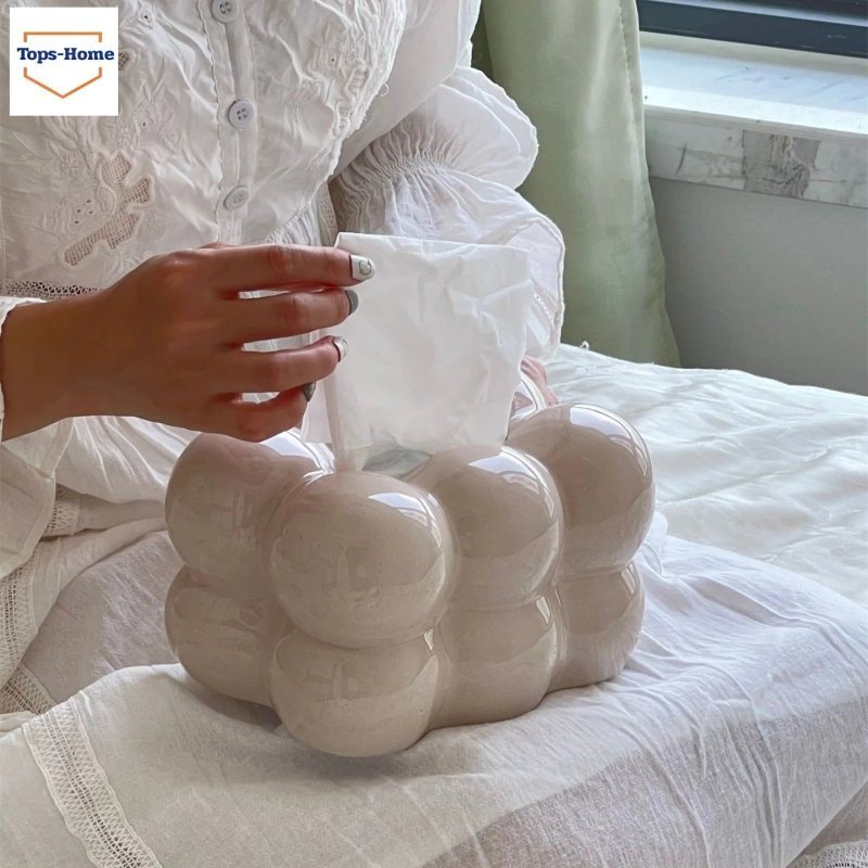 Marshmallow Ceramic Tissue Box - FCHF CITY