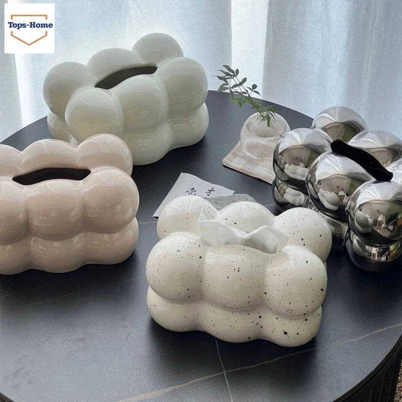 Marshmallow Ceramic Tissue Box - FCHF CITY