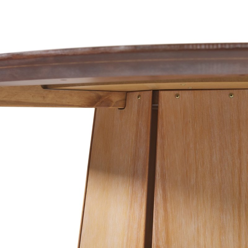 Melrose Wood Pedestal Dining Table - FCHF CITY