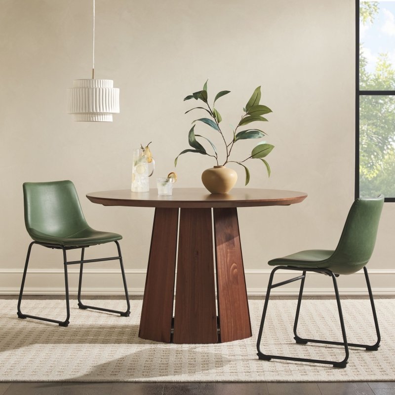 Melrose Wood Pedestal Dining Table - FCHF CITY