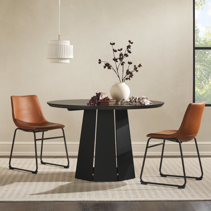 Melrose Wood Pedestal Dining Table - FCHF CITY