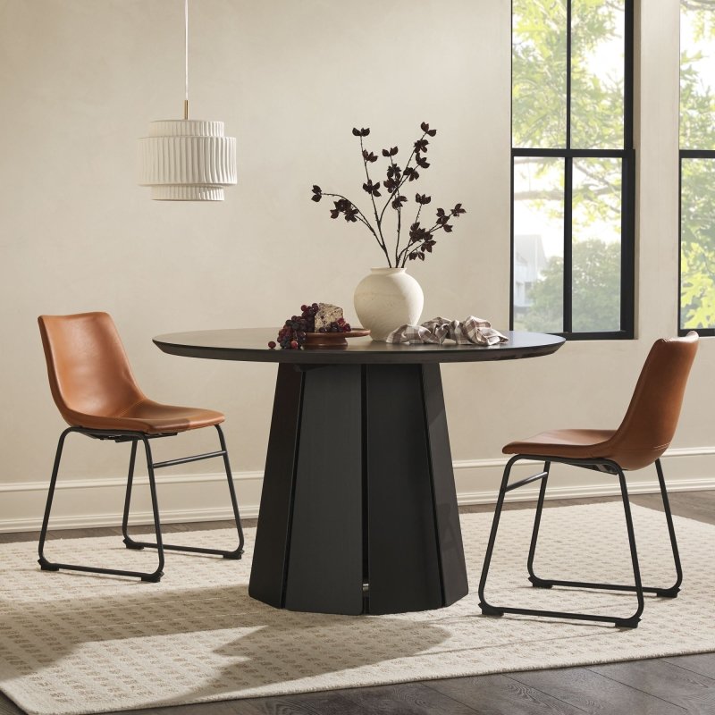 Melrose Wood Pedestal Dining Table - FCHF CITY