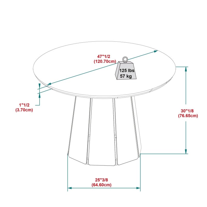 Melrose Wood Pedestal Dining Table - FCHF CITY