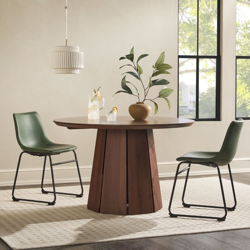 Melrose Wood Pedestal Dining Table - FCHF CITY