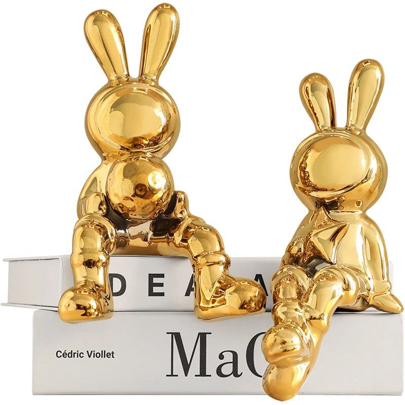 Metallic Rabbit Book Decor - FCHF CITY