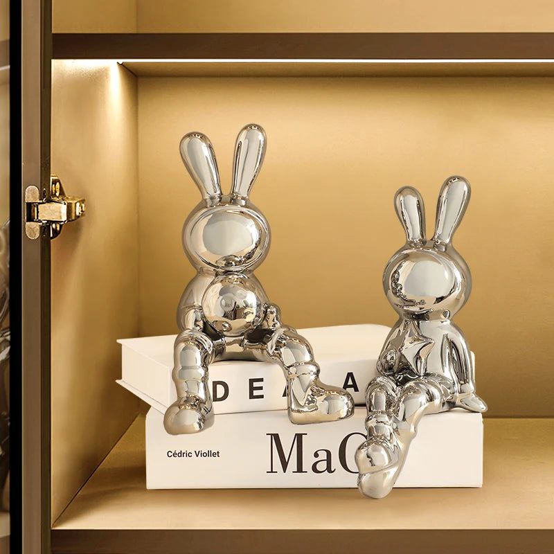 Metallic Rabbit Book Decor - FCHF CITY
