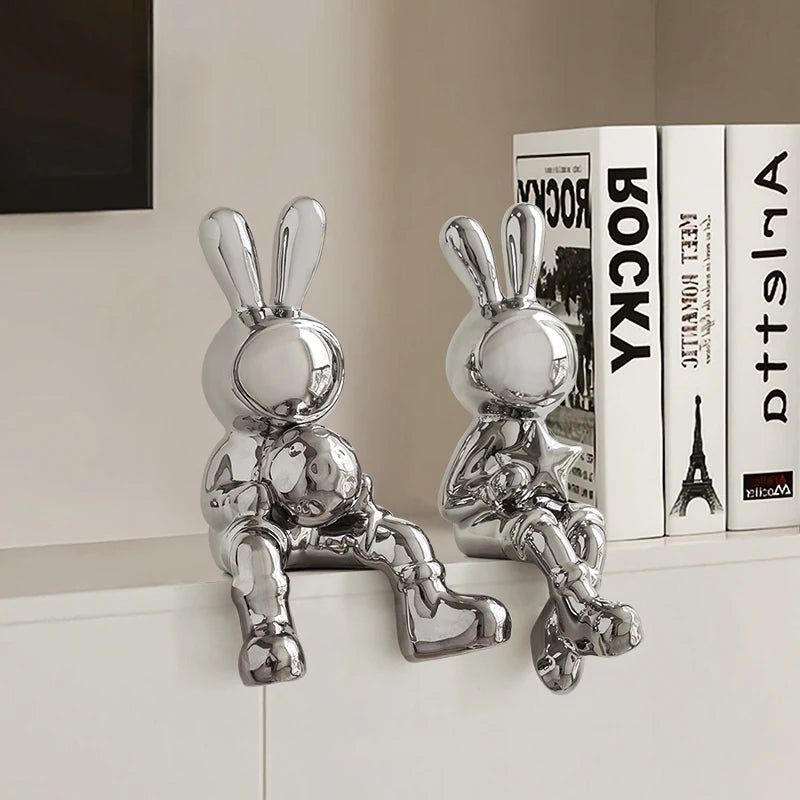 Metallic Rabbit Book Decor - FCHF CITY