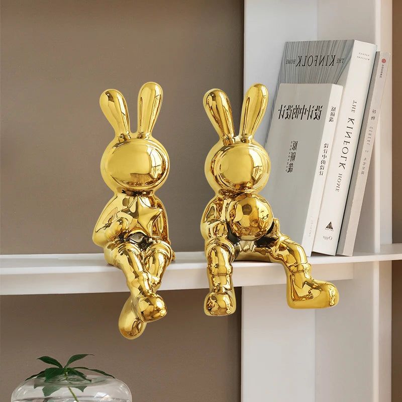 Metallic Rabbit Book Decor - FCHF CITY