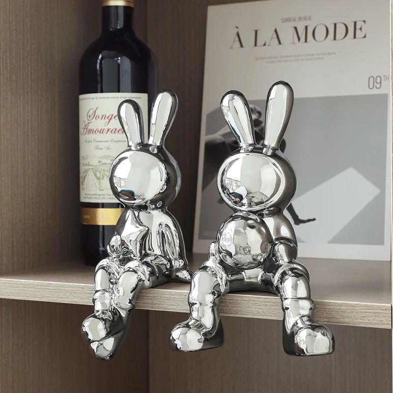 Metallic Rabbit Book Decor - FCHF CITY