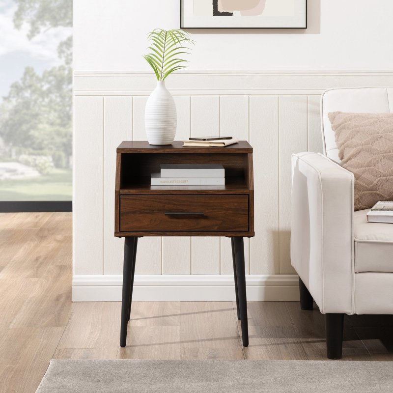 Mora 18" Contemporary Side Table with Storage - FCHF CITY