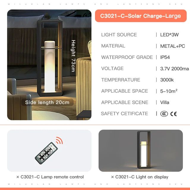 Murra Outdoor Solar Lamp - FCHF CITY