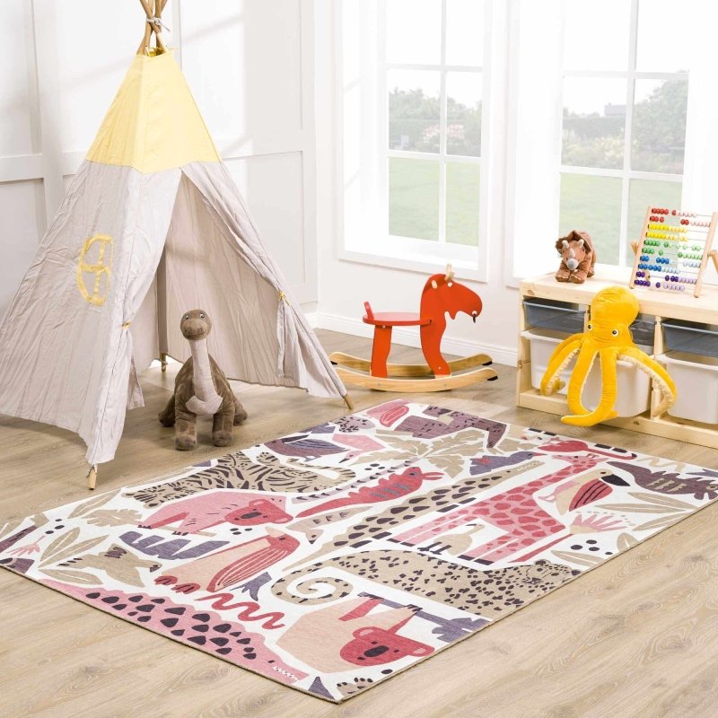 Natal Animal Print Washable Kids Rug - FCHF CITY